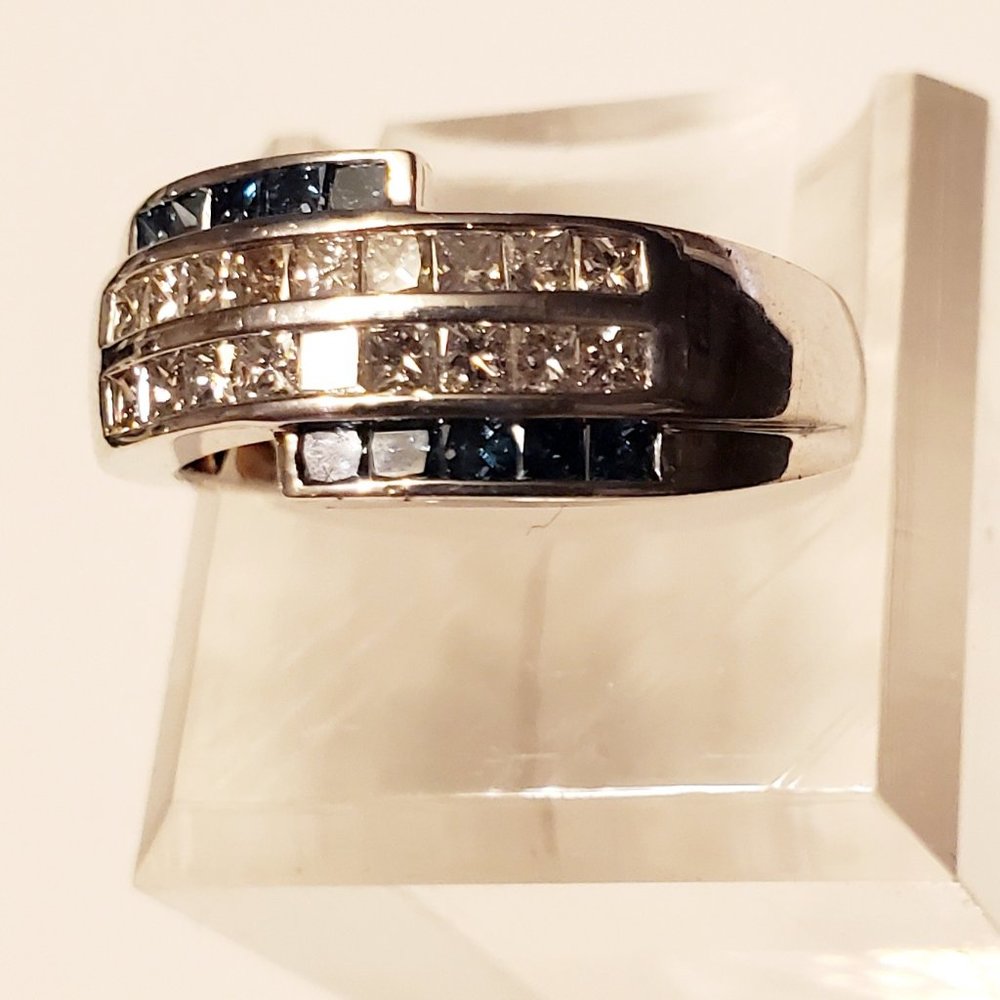 14K white gold diamond ring - Picture 5 of 10